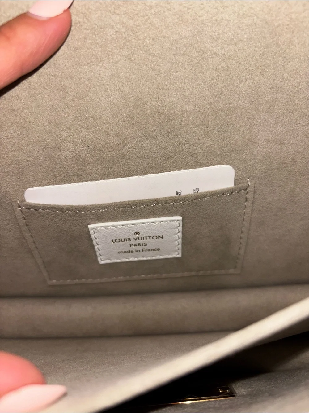 Louis Vuitton White Embossed Monogram Chain Crossbody Bag